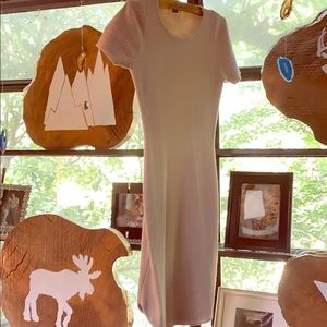 Nasty Gal tan ribbed body con